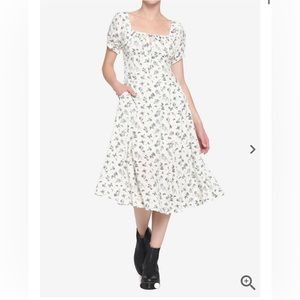 Ivory floral mushroom dress